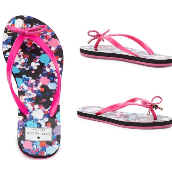 kate spade Shoes - New KATE SPADE Photoreal Glitter Flip Flops 7 & 8